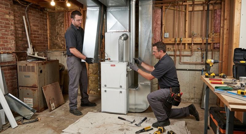 Commercial Electric Central Heating Installation