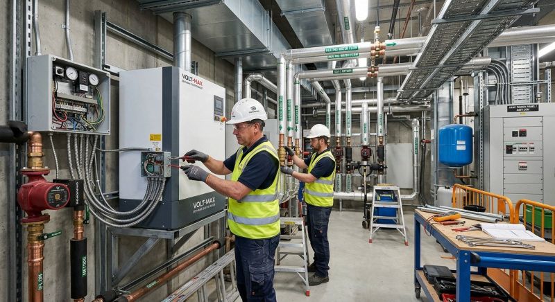 Commercial Electric Central Heating Installation